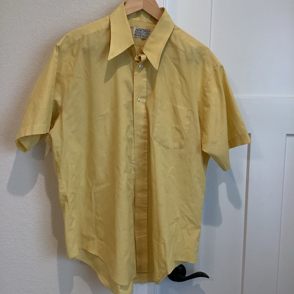 Vintage Men’s Sears Dagger Collar Short-Sleeve Shirt - Picture 1 of 7
